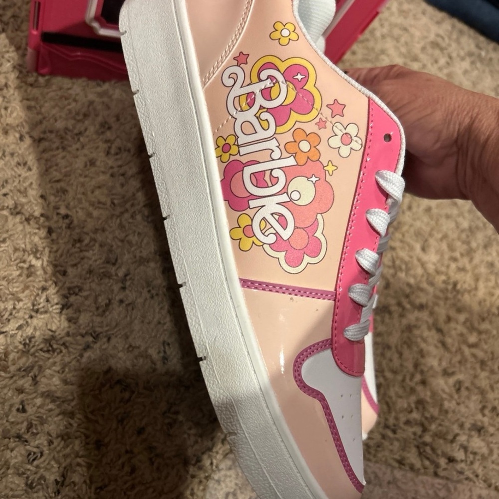 New Barbie women’s Pink and White Sneakers - Picture 2 of 4